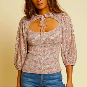 NATION LTD Abrielle Micro floral print S